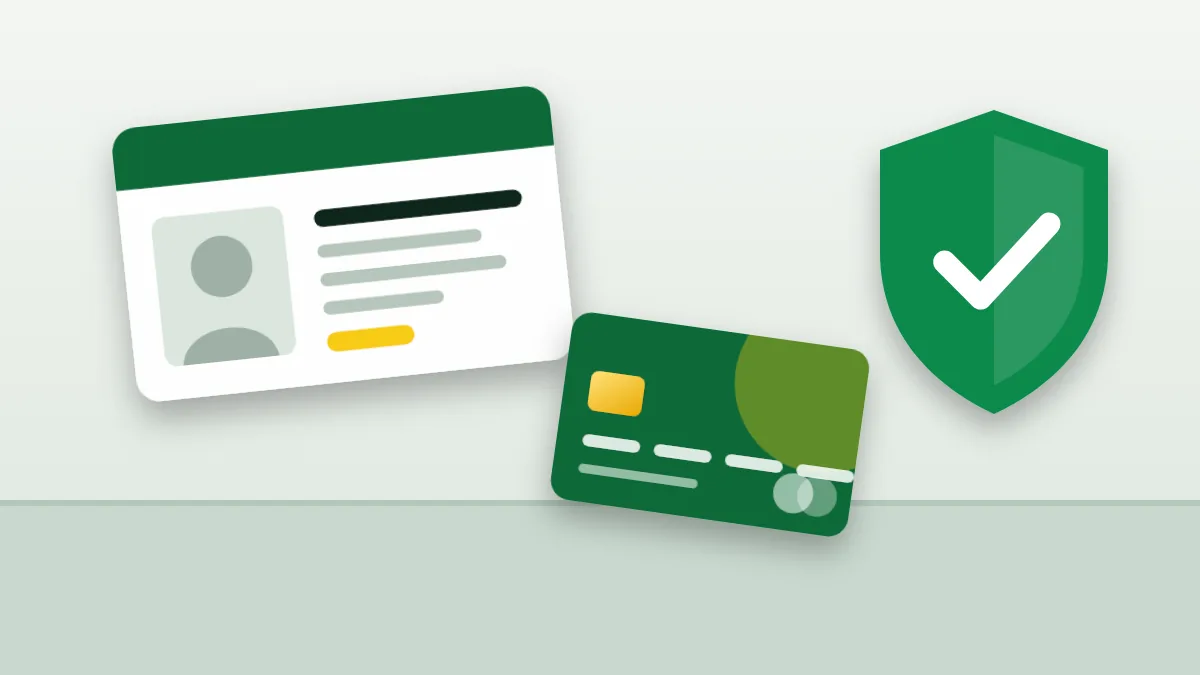 Identity card, bank card and a security shield